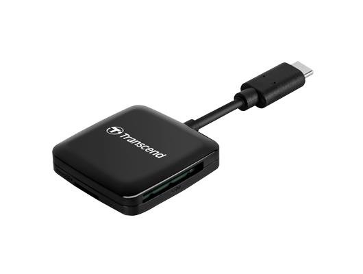 Кардридер Transcend USB 3.2 Gen 1 Type-C SD/microSD Black - фото 1