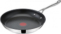 Сковорода Tefal Jamie Oliver Cooks Direct, 24см, покрытие Titanium 2Х, индукция, Thermo-Spot, нерж.сталь.