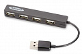 Концентратор EDNET USB 2.0, 4 раз"єми, чорний