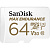 Карта памяти SanDisk 64GB microSDXC C10 UHS-I U3 V30 R100/W40MB/s Max Endurance
