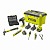 Шуруповерт-дриль RYOBI R18PD3-220TAH з набором ручного інструменту та оснащенням, з toolbox, АКБ 2х2Ач, ЗУ.