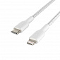 Кабель Belkin USB-С - Lightning, BRAIDED, 1m, white - фото 5