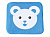 Подушка для стульчика BL (арт. Cusion BL Teddy) - цвет ткани голубой с мишкой