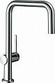 Смеситель Hansgrohe Talis M54 для кухонной мойки/72806000/220мм, 1-струйный/поворотный/рычаг сбоку/форма округлая/хром
