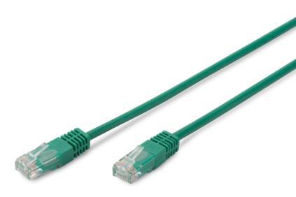 Патч-корд DIGITUS CAT 5e UTP, 3м, AWG 26/7, PVC, зеленый - фото 1