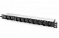 Блок розеток DIGITUS 1U, 8xC13, 2xC19, 16A, 250V, вилка C20 - фото 1