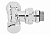 Запірний клапан Danfoss RLV-CX, вх. 1/2" - вих. 1/2", кутовий, хром