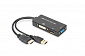 Перехідник DIGITUS HDMI - DP+DVI+VGA UHD 4K, M-F/F/F, 3 in 1 - фото 1