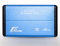 Зовнішня кишеня Frime SATA HDD/SSD 2.5", USB 2.0, Metal, Blue (FHE22.25U20)