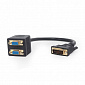 Розгалужувач Cablexpert (A-DVI-2VGA-01) 1хDVI-2хVGA, 0.3м, Black - фото 1