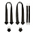 Набір (ручки, фіксатори, ремені на коляску) еко-шкіра MyMia NU-PGBG0021-8803 чорний