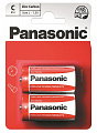 Батарейка Panasonic RED ZINK вугільно-цинкова C(R14) блістер, 2 шт.
