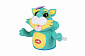Маса для ліплення Paulinda Super Dough Circle Baby Кіт заводний механізм, зелений PL-081177-3 - фото 2
