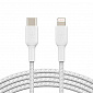 Кабель Belkin USB-С - Lightning, BRAIDED, 1m, white - фото 1