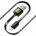 Кабель Luxe Cube Flat USB-Lightning, 1м, черный (2231252964019)