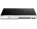 Коммутатор D-Link DGS-1210-10MP/FL 8x1GE PoE, 2xSFP, PoE 802af/at, 130W