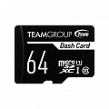 MicroSDXC  64GB UHS-I Class 10 Team Dash Card + SD-adapter (TDUSDX64GUHS03)