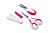 Набор по уходу за ребенком Nuvita 0м+ Розовый Безопасные ножнички с акс. NV1138Pink