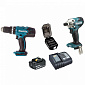 Набір інструментів Makita LXT: уд. шуруп. DHP453, шуруп. DTD156, 1х3 Аг, з/п DC18SD, набір біт - фото 1