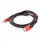 Кабель Merlion (YT-HDMI(M)/(M)NY/RD-10m/01059) HDMI-HDMI, 10м Black/Red, пакет - фото 1