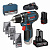 Шуруповерт-дрель Bosch GSR 12V-15 Set, 2Ah+4Ah, наборы сверл и бит, 39ед