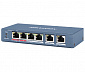 Некерований PoE комутатор Hikvision DS-3E0106HP-E з 4 портами PoE - фото 1