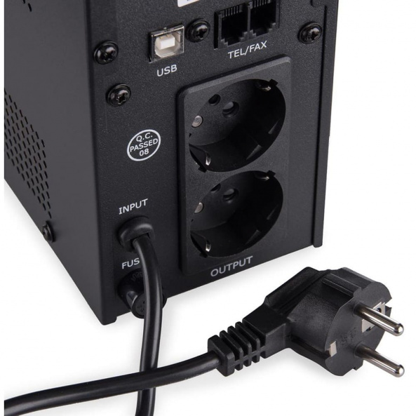 Джерело безперебійного живлення Vinga VPE-600MU 600ВА / 360 Вт з LED-індикацією з USB у металевому корпусі - фото 10