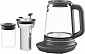 Электрочайник Electrolux E7GK1-8BP, 1.7 л, 2400 Вт, поддерж. темп., корзинка для заварки, стеклянный - фото 1