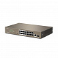 Комутатор TENDA TEF1118P-16-150W 16xFE PoE, 1xGE Uplink, 1xSFP, Rackmount, Некерований - фото 2