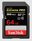 Карта пам'яті SanDisk 64GB SDXC C10 UHS-II U3 V90 R300/W260MB/s Extreme Pro - фото 1