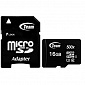 MicroSDHC  16GB UHS-I Class 10 Team Black + SD-adapter (TUSDH16GCL10U03) - фото 1