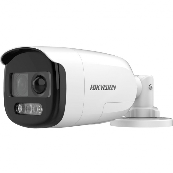 HD-TVI відеокамера 2 Мп Hikvision DS-2CE12DFT-PIRXOF (3.6 мм) ColorVu з PIR датчиком і сиреною для системи відеоспостереження - фото 1