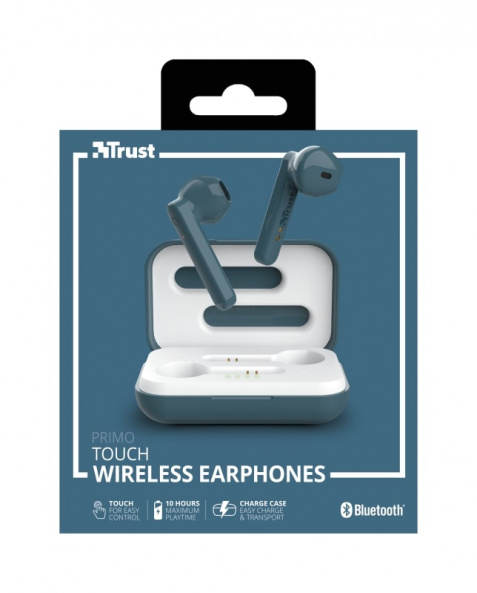 Навушники Trust Primo Touch True Wireless Mic Blue - фото 16
